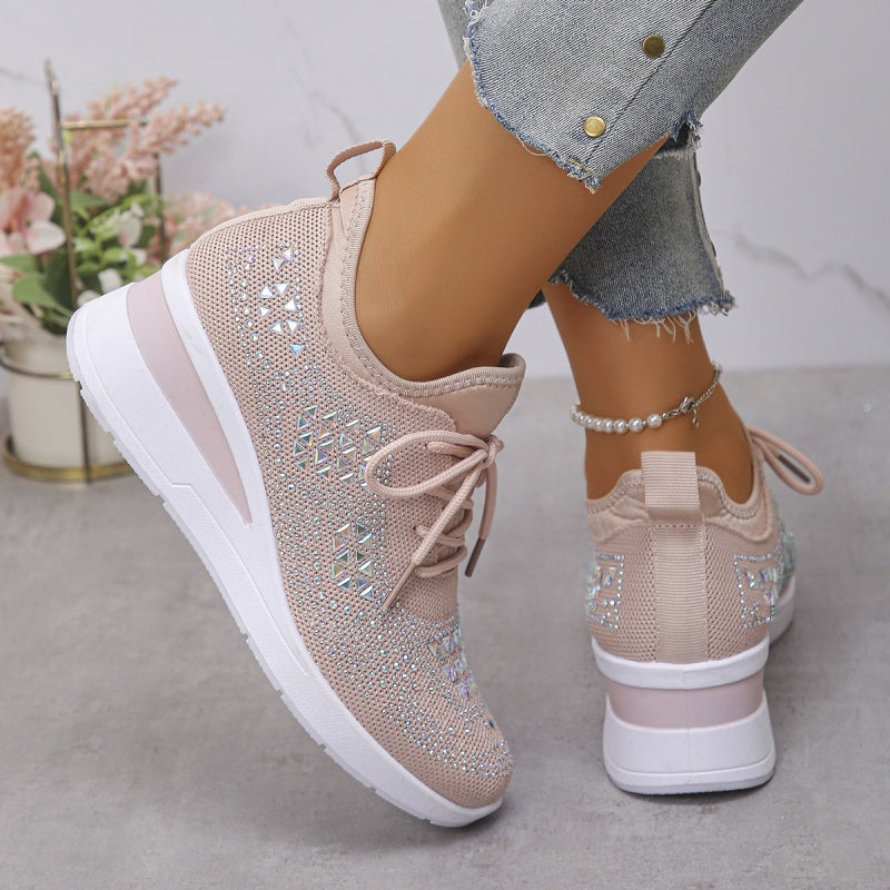 👟 60% OFF NOW! 💎 Rhinestones-Embellished Breathable Mesh Sneakers – Sparkle Design, Airy Comfort & Grippy Soles ✨