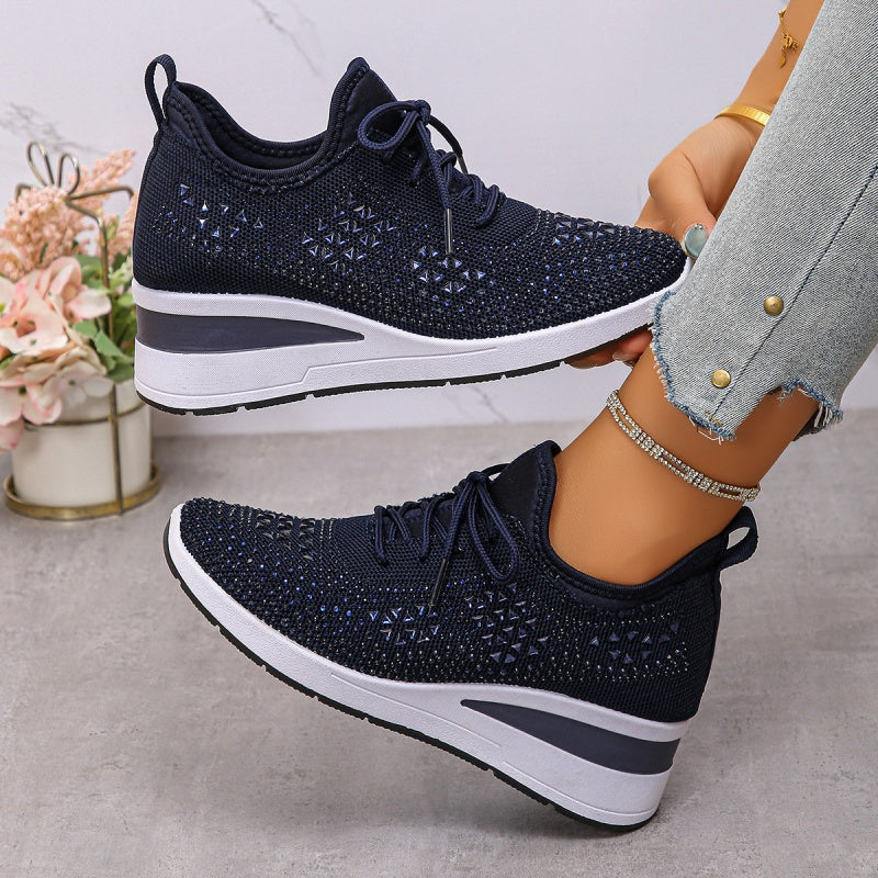 👟 60% OFF NOW! 💎 Rhinestones-Embellished Breathable Mesh Sneakers – Sparkle Design, Airy Comfort & Grippy Soles ✨
