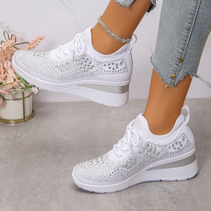 👟 60% OFF NOW! 💎 Rhinestones-Embellished Breathable Mesh Sneakers – Sparkle Design, Airy Comfort & Grippy Soles ✨