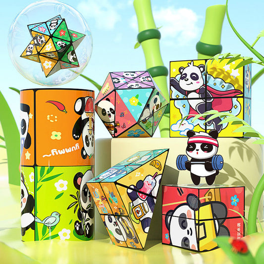 🧒✨Creative Folding Panda Cube Puzzle Toy for Kids