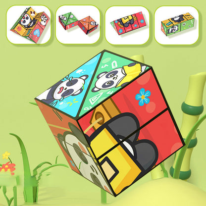 🧒✨Creative Folding Panda Cube Puzzle Toy for Kids