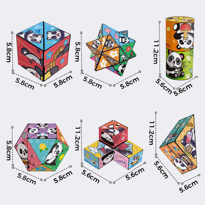 🧒✨Creative Folding Panda Cube Puzzle Toy for Kids