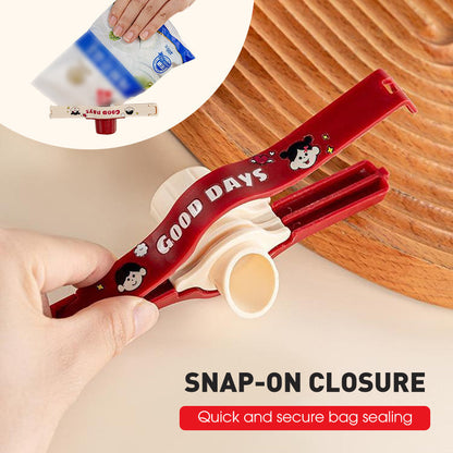 🛍️ Kitchen Sealing Clip — Moisture-Proof, Double Serration, Smooth Pouring