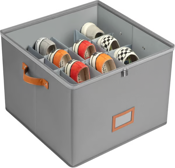 ⏰🔥LIMITED TIME 50% OFF! 👟 Fabric Shoe Organizer Storage Box – Foldable, Large Capacity, Dustproof & Breathable for Closet & Bedroom 🧺✨