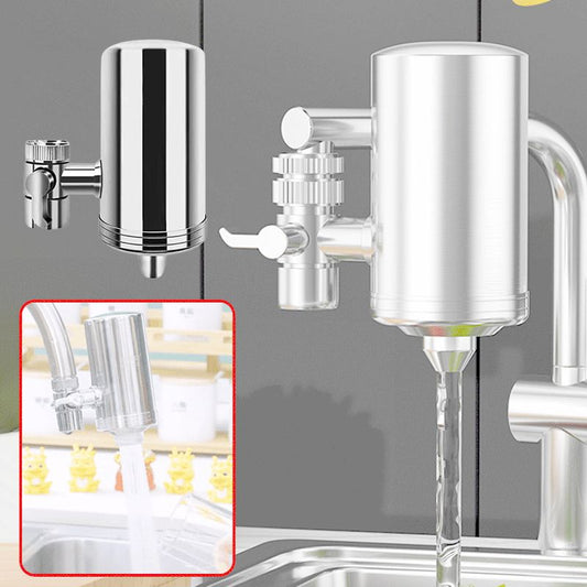 Water purifier for stainless steel household faucets without installation