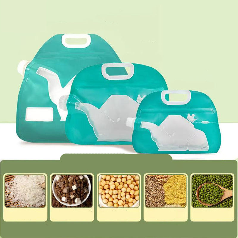 Moisture-Proof Reusable Food Storage Bags with Handle