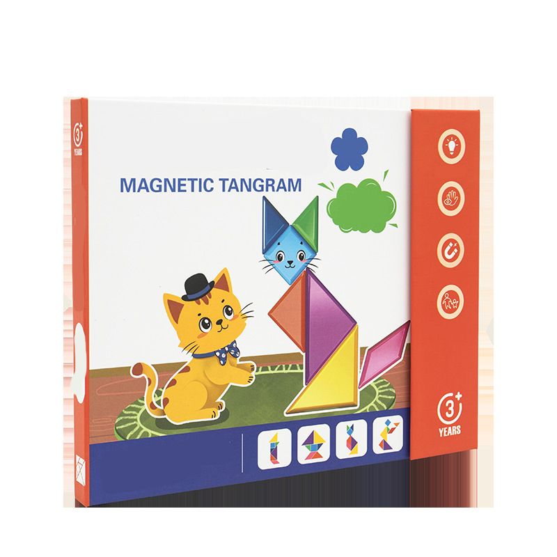 🌟Enhancing children's thinking skills-Children's Magnetic Tangram Puzzle Set-🎁The Best Gift