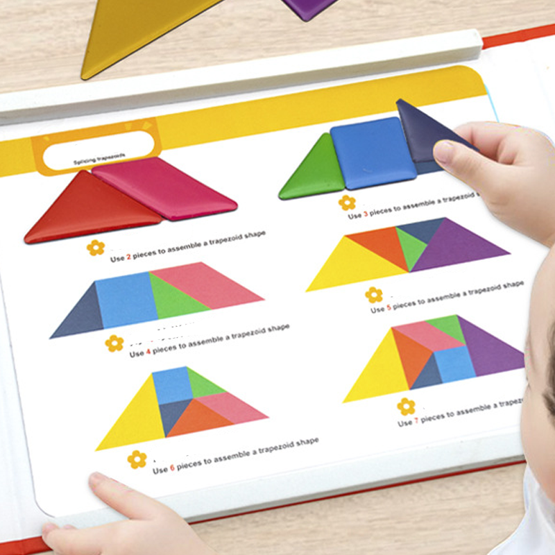 🌟Enhancing children's thinking skills-Children's Magnetic Tangram Puzzle Set-🎁The Best Gift