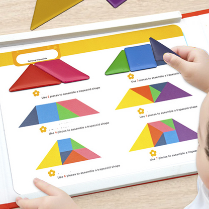 🌟Enhancing children's thinking skills-Children's Magnetic Tangram Puzzle Set-🎁The Best Gift