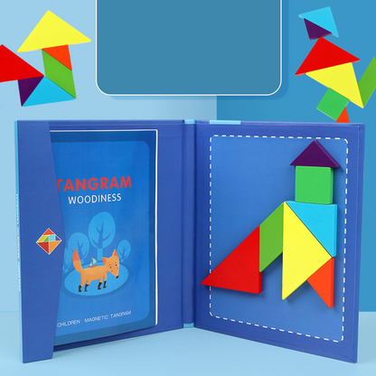 🌟Enhancing children's thinking skills-Children's Magnetic Tangram Puzzle Set-🎁The Best Gift