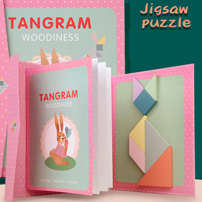 🌟Enhancing children's thinking skills-Children's Magnetic Tangram Puzzle Set-🎁The Best Gift
