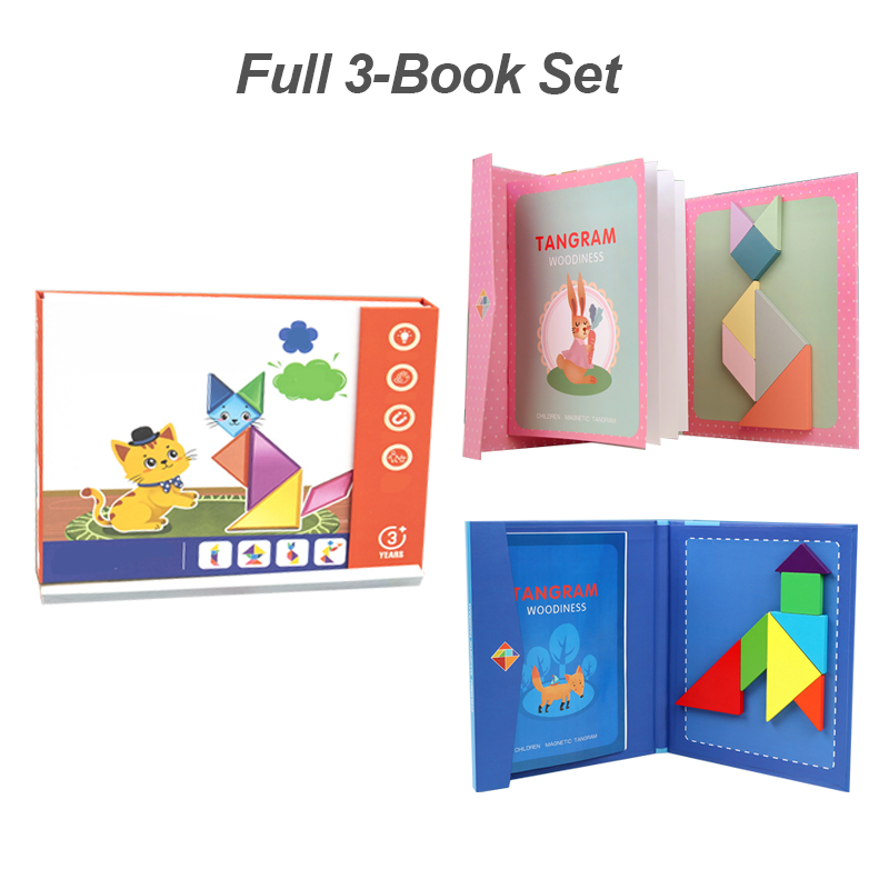 🌟Enhancing children's thinking skills-Children's Magnetic Tangram Puzzle Set-🎁The Best Gift