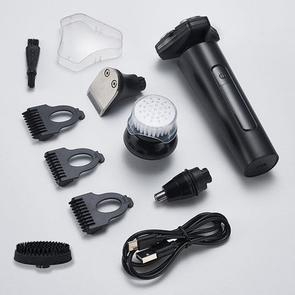 Multi Functional Electric LED Display 3-Blade Razor for Men