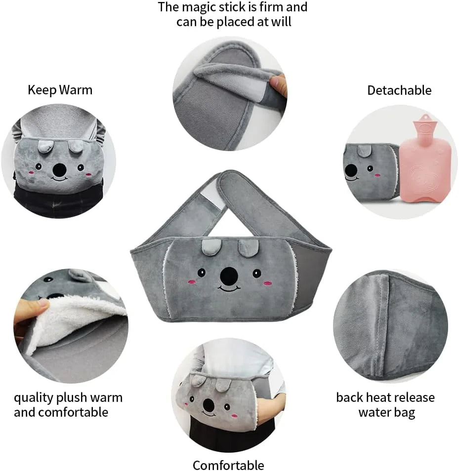 Plush Refillable Hot Water Bottle Belt