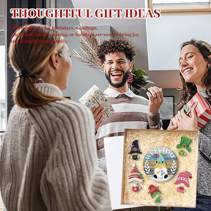 🍁Christmas sale 50% off 🌟Best Decorations🎄Interchangeable Wooden Gnome Welcome Sign🎈