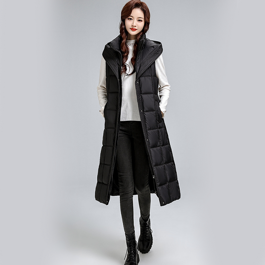 Women's Sleeveless Hooded Quilted Waistcoat