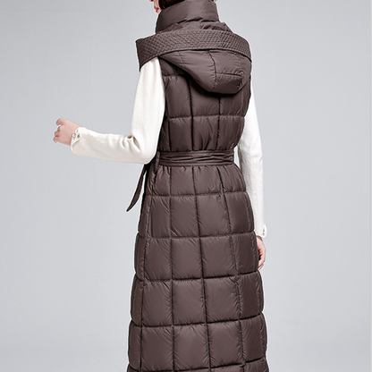 Women's Sleeveless Hooded Quilted Waistcoat