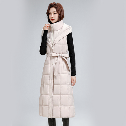 Women's Sleeveless Hooded Quilted Waistcoat