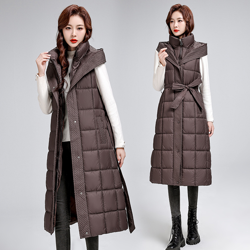 Women's Sleeveless Hooded Quilted Waistcoat