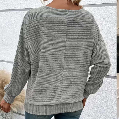 🎉Hot Sale🎉Women's Striped Long Sleeve Half-Zip Top