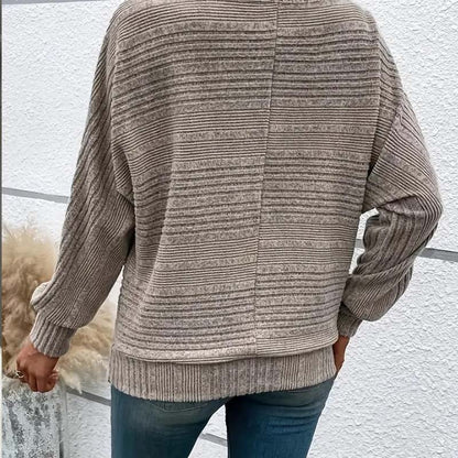 🎉Hot Sale🎉Women's Striped Long Sleeve Half-Zip Top