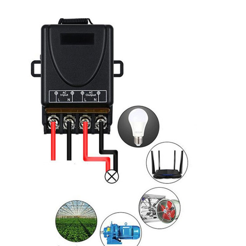 Wireless remote control switch and receiver kit, no wiring required