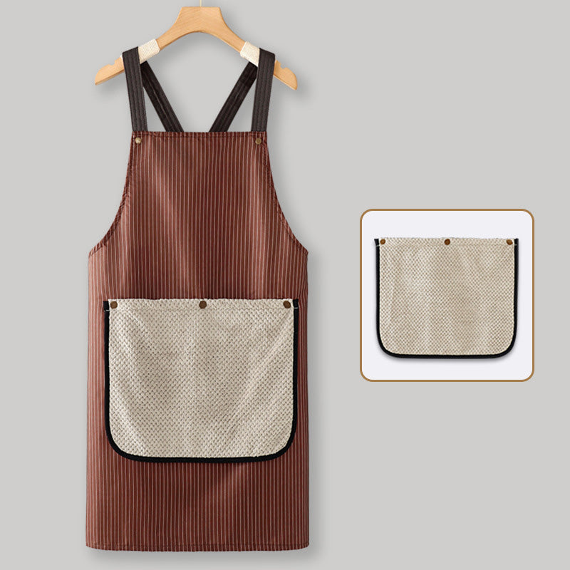 👨‍🍳 LIMITED-TIME 50% OFF! 💥 Cross-Back Waterproof Apron with Detachable Hand Towel – Oil-Proof, Breathable, No Ties ✨