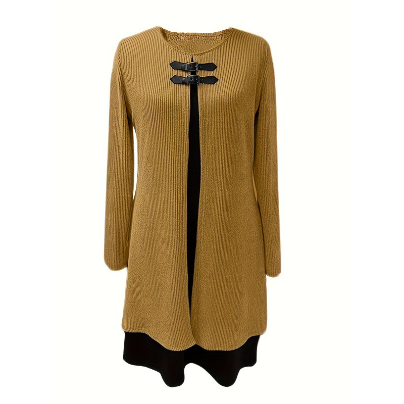 💃New Arrival🌸Women's Faux Two-Piece A-Line Knee-Length Dress