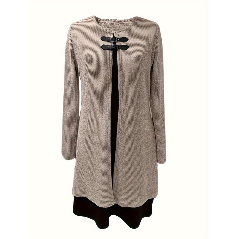 💃New Arrival🌸Women's Faux Two-Piece A-Line Knee-Length Dress