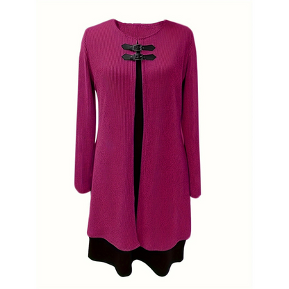 💃New Arrival🌸Women's Faux Two-Piece A-Line Knee-Length Dress