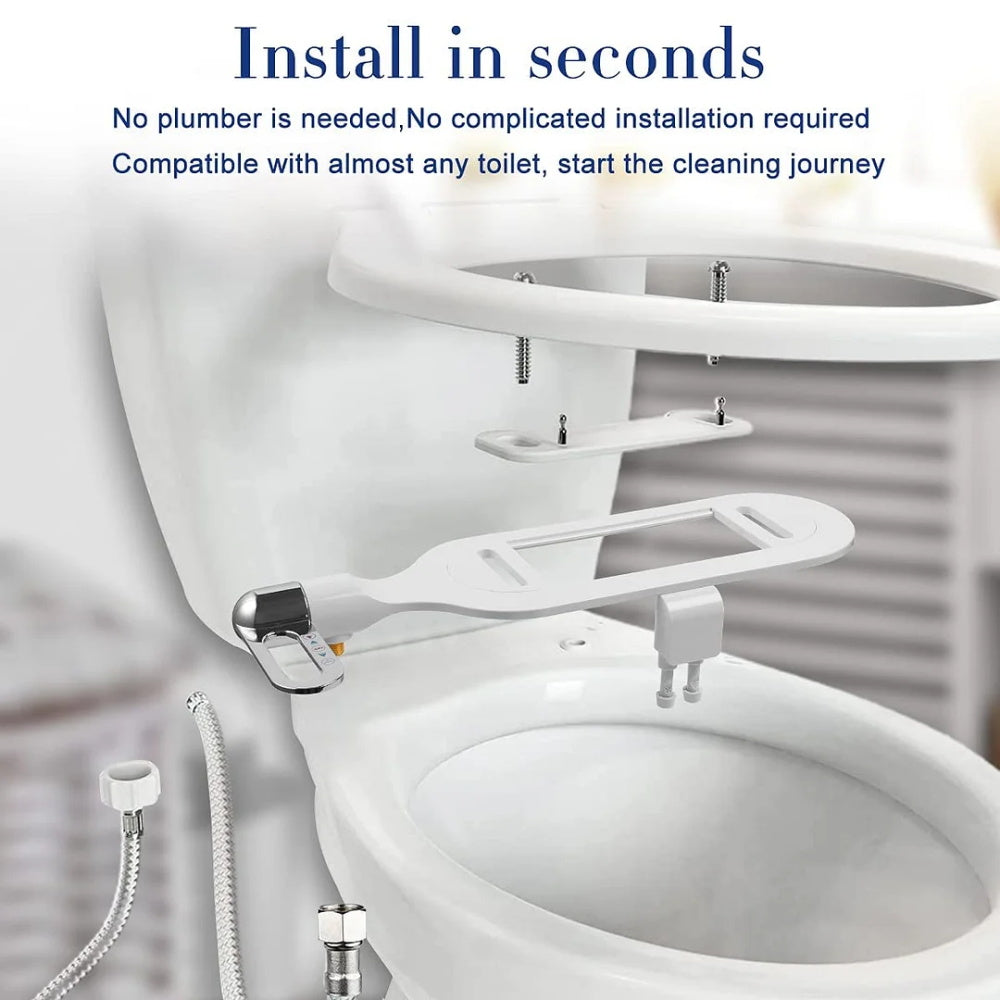 🚽 50% OFF NOW! 🚿 Non-Electric Dual Nozzle Bidet – Hygienic Self-Washing, Adjustable Water Pressure & Easy Installation Kit 🛠️