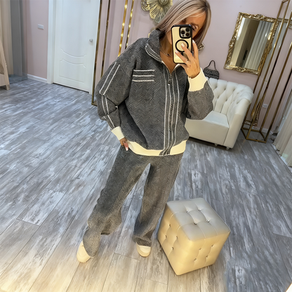 ⏳Limited-time 50% off⏰Women’s Stylish Jacket & Pants 2-Piece Set🧥👖