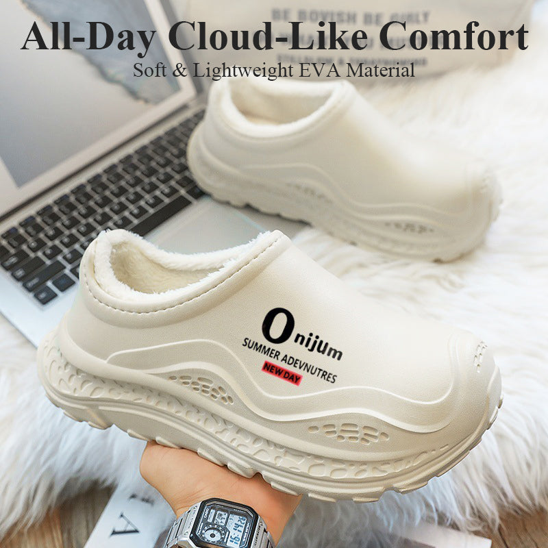 🔥 Cozy Waterproof Fleece-Lined Slip-On Shoes — Ultra-Warm, Soft & Comfortable