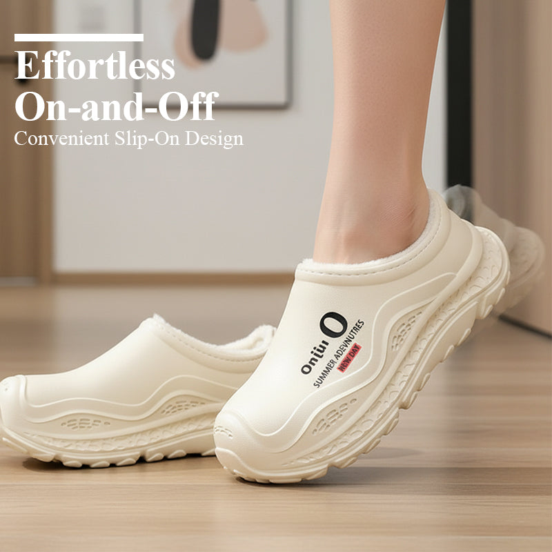 🔥 Cozy Waterproof Fleece-Lined Slip-On Shoes — Ultra-Warm, Soft & Comfortable
