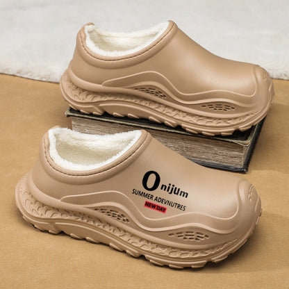 🔥 Cozy Waterproof Fleece-Lined Slip-On Shoes — Ultra-Warm, Soft & Comfortable