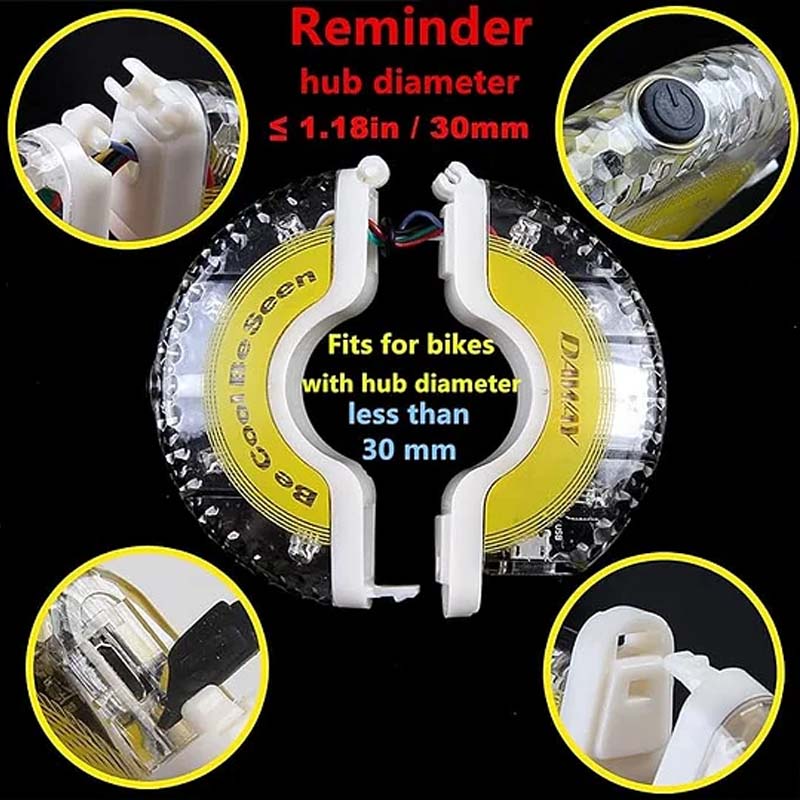 🔥 Hot Sale 50% OFF 🔥 LED Cycling Wheel Hub Light for Night Riding