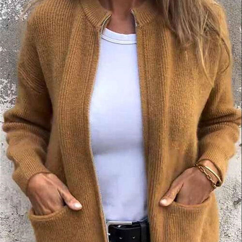🎁2026 New Arrivals 50% OFF💥Women's Cozy Zipper Knitted Jacket