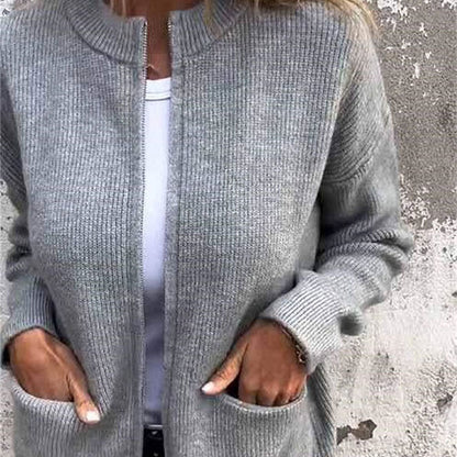 🎁2026 New Arrivals 50% OFF💥Women's Cozy Zipper Knitted Jacket