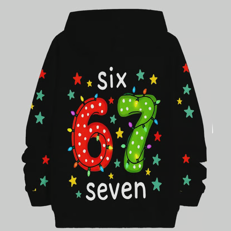 Kids' "67" Graphic Christmas Pullover Hoodies