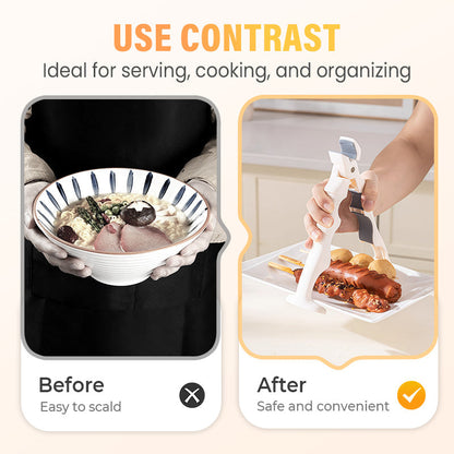 🍽️ 3-in-1 Silicone Bowl & Plate Clamp | LAST DAY 65% OFF!! | Non-Slip Grip for Food Storage & Transport | Final Chance Kitchen Helper Gift 🎅✨