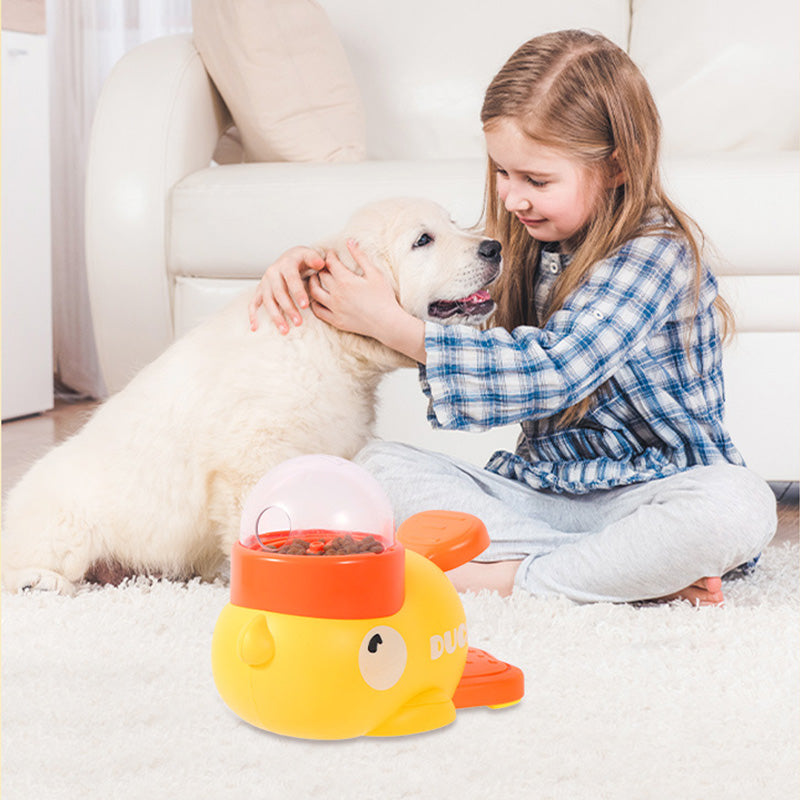 🐾 LIMITED-TIME 50% OFF! ✨ 2-in-1 Interactive Pets Puzzle Toy & Feeder – Duck Design, Treat Dispenser, Non-Slip Base 🦆