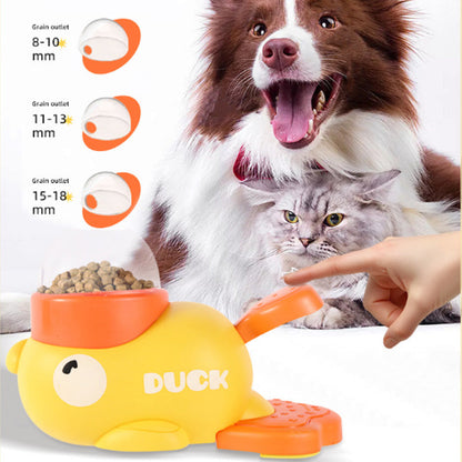 🐾 LIMITED-TIME 50% OFF! ✨ 2-in-1 Interactive Pets Puzzle Toy & Feeder – Duck Design, Treat Dispenser, Non-Slip Base 🦆