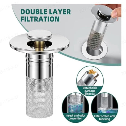 🔥Stainless Steel Floor Drain Filter – Stop Hair Clogs Before They Start