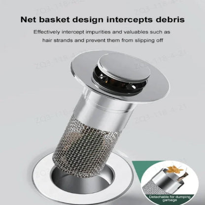 🔥Stainless Steel Floor Drain Filter – Stop Hair Clogs Before They Start