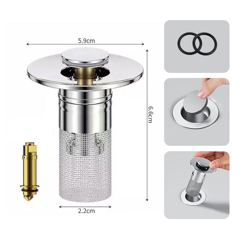 🔥Stainless Steel Floor Drain Filter – Stop Hair Clogs Before They Start