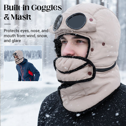🔥Unisex Winter Thermal Hat with Glasses