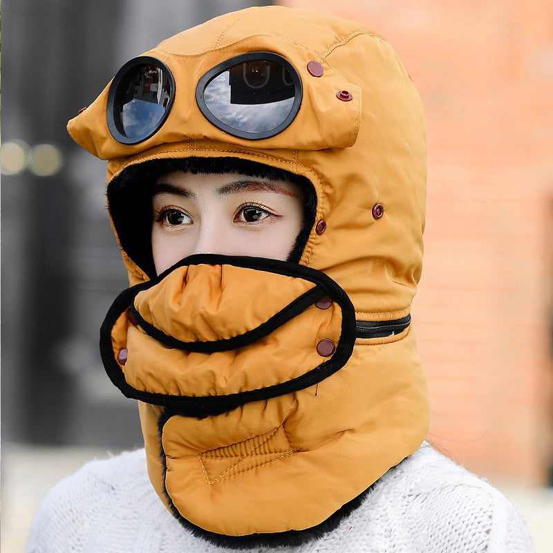 🔥Unisex Winter Thermal Hat with Glasses