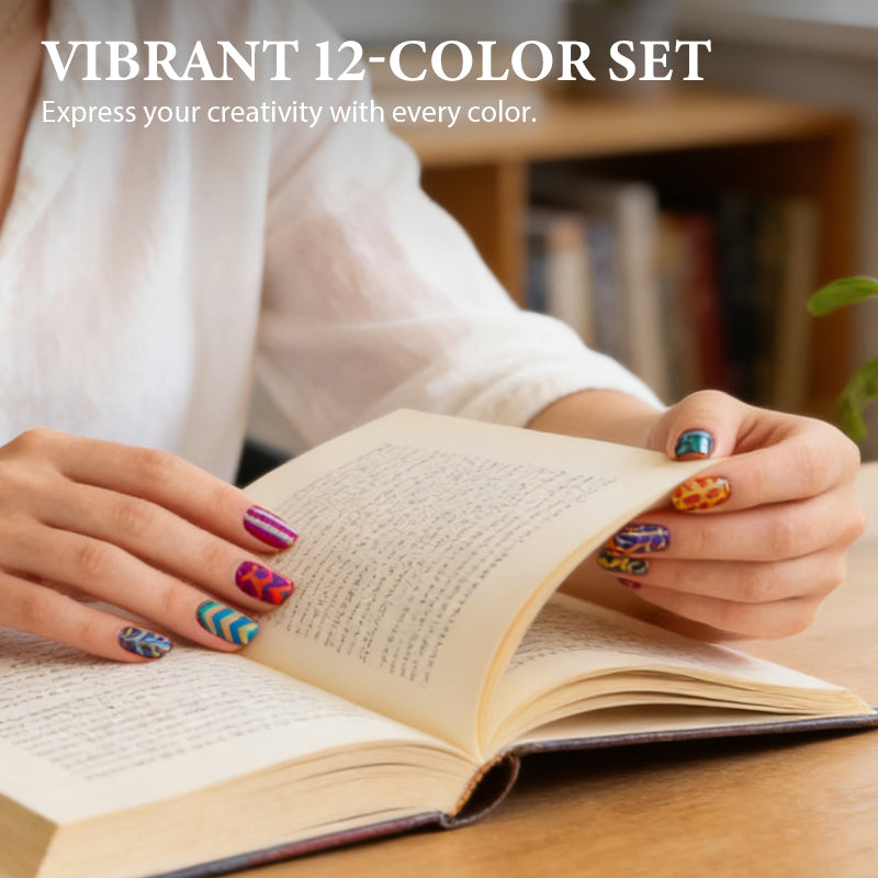 🎨 50% OFF NOW! 💅 12-Color Acrylic Nail Art Pens – Vibrant Pigments, Fine Tips & Easy DIY Designs ✨🖌️