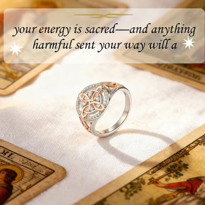 📢📢67 %  OFF !! ⏰Elegant 2-Tone Celtic Knot Zircon Ring