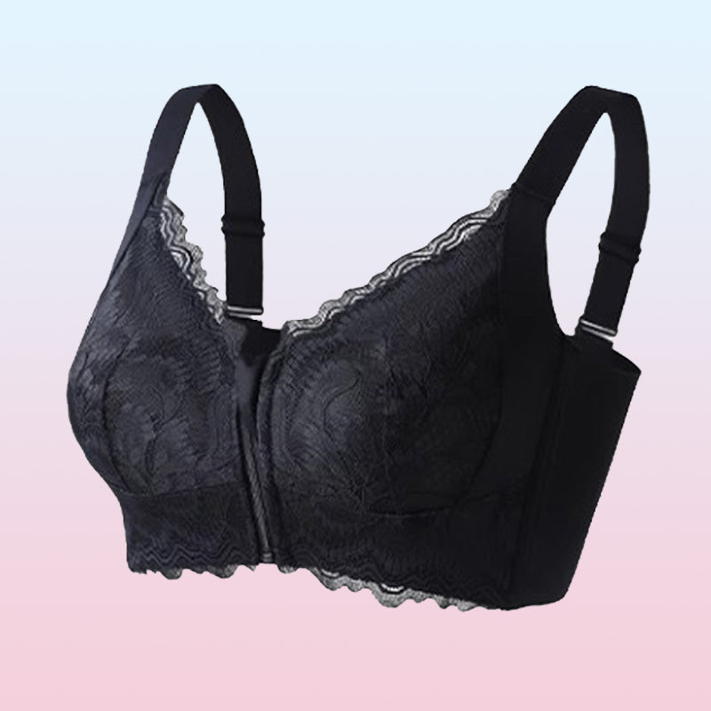 👙 60% OFF NOW! 🎉 Front Closure Posture Support Bra – Comfortable, Lace Design & Back Relief ⛑️📦